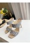 Jimmy Choo 100mm Sandále Strip Strip Biela