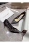 Jimmy Choo Láska 80mm Oka Ukázal Prst Čerpadlá Kryštály Black