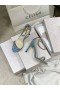 Jimmy Choo Shiloh 100 Crystal Ozdobené Vysokým Podpätkom Sandále Modrá