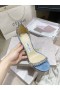 Jimmy Choo Shiloh 100 Crystal Ozdobené Vysokým Podpätkom Sandále Modrá