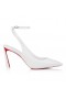 Christian Louboutin Condora Popruh 100 mm Strappy Čerpadlá Kožené Bianco CL Topánky