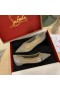 Christian Louboutin Hlúposti Kamienkami Bytov Oka Lesk Striebra Christian Louboutin Topánky