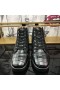 Christian Louboutin Louis Ploché High-Top Tenisky Krokodíla Plastický Kožené Čierne
