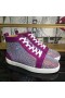 Christian Louboutin Louis Kamienkami High-top Tenisky Semiš a Kamienkami Fialová