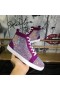 Christian Louboutin Louis Kamienkami High-top Tenisky Semiš a Kamienkami Fialová