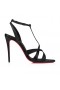 Christian Louboutin Tangueva 100 Mm Strappy Sandále Kožené Čierne Christian Louboutin Topánky