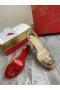 Christian Louboutin Veľmi Kamienkami Típat Prst Čerpadlá 120 mm PVC a Lesk Zlata