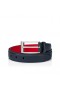 Christian Louboutin Bizzbelt Pásu 30 mm Zrnitý Teľa Kožené Námornícka Modrá CL Pásy
