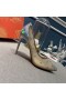 Christian Louboutin Degrastrass 100mm Crystal Spike-Ozdobený Čerpadlá Oka Striebro