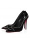 Christian Louboutin Duvette Kamienkami 100 Mm Čerpadlá Patent Teľa Kožené Čierne Christian Louboutin Topánky