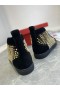 Christian Louboutin GalvaLouis Hrotmi Semiš High-Top Tenisky, Čierne
