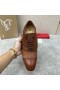 Christian Louboutin Greggo Oxford Teľa Kožené a Hnedý Semiš