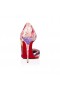 Christian Louboutin Iriza 100mm Čerpadlá Krepové Satin Kvitne Tlač Multicolor CL Topánky
