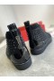 Christian Louboutin Louis Orlato High-top Tenisky Veau Velours a lakovanej Kože, Čierna