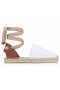 Christian Louboutin Nanou Čipky Cl Espadrily Olona Canva A Teľa Bianco