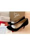 Christian Louboutin Čerpadlá Hlúposti Kamienkami 80MM Čierny Semišový CL Topánky
