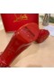 Christian Louboutin Červená Patent Fetish Peep 130 mm Čerpadlá CL Topánky