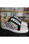 Christian Louboutin Seavaste 2 Ploché Tenisky Cl Logo Teľa a Semiš Multicolor