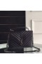 Saint Laurent Stredné College Bag Black Kožené Goatskin