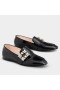 Roger Vivier Mini Broche Pracky Mokasíny Čierna Lakovaná Koža