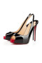 Christian Louboutin Platformy Súkromné Číslo 120 mm Čierna/červená lakovaná Koža