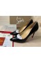 Christian Louboutin Čerpadlá Pigalle Hlúposti Kamienkami 100mm Čierna lakovaná Koža