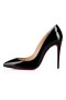 Christian Louboutin Čerpadlá Pigalle Hlúposti Kamienkami 100mm Čierna lakovaná Koža