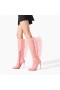 Christian Louboutin Vysoký Boot Libellibotta 100 mm Bubble Gum Rete
