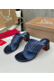 Christian Louboutin Cl Tongamule 55 Mm Mules Alligator Embossed Calf Leather Blue