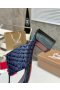 Christian Louboutin Cl Tongamule 55 Mm Mules Alligator Embossed Calf Leather Blue