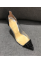 Christian Louboutin Debout 100mm Pumps PVC And Glitter Leather Black