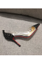 Christian Louboutin Debout 100mm Pumps PVC And Glitter Leather Black