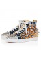 Christian Louboutin Louis No Limit Gaagal High-Top Sneakers Gaagal Crepe Satin Magma