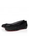 Christian Louboutin Marlougiela Strass Ballerinas Mesh And Patent Calf Leather Black