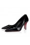 Christian Louboutin Miss Z 80 Mm Pumps Patent Calf Leather Black