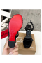 Christian Louboutin Pyraclou 120 mm Espadrilles Calf leather Black 