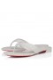 Christian Louboutin Sweet Janetonga Thongs Lamb Nappa Leather Bianco