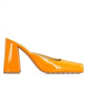 Bottega Veneta Veža Tkaných Orange Patent Teľacina Bottega Veneta Topánky