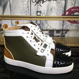 Christian Louboutin Louis Orlato Ploché Hroty High-Top Tenisky SemiÅ¡ a textilné Äierne