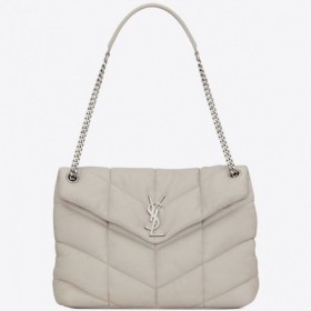 Saint Laurent Loulou Puffer Stredné TaÅ¡ka Biela JahÅacie Saint Laurent TaÅ¡ky