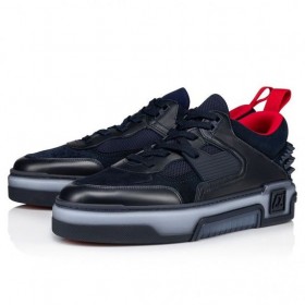 Christian Louboutin Astroloubi Tenisky Teľa Semiš Kožené A Gumené Navy CL Topánky