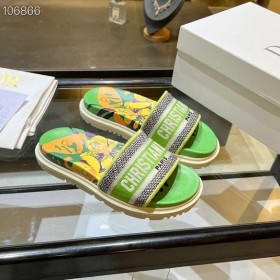 Dior Dway Jardin d'Hiver Bavlna, Vyšívané Textílie Zelená