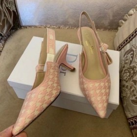 Dior J'ADior Slingback 65mm Čerpadlá Ružová Micro Houndstooth