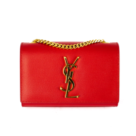 Saint Laurent Malé Kate TaÅ¡ka Äervená Zrnitá Kožené Saint Laurent TaÅ¡ky