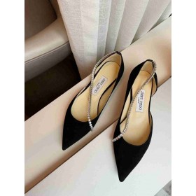 Jimmy Choo Trude Ploché Crystal Reťazca Čierna