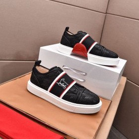 Christian Louboutin Adolescenza Tenisky Recyklovaného Polyesteru Čierna Biela