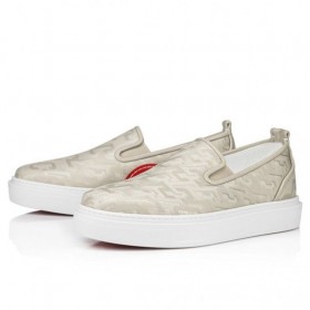 Christian Louboutin Adolon Loď Tenisky Nylon Albatre Christian Louboutin Topánky