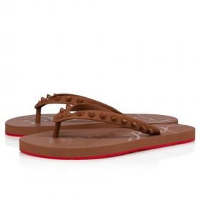 Christian Louboutin Loubi Flip Žena Ploché Nahé 5 Teľa