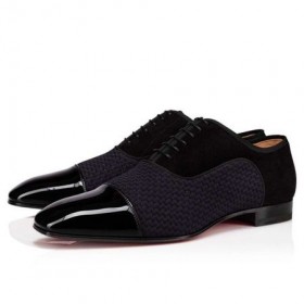 Christian Louboutin Oxford Greggo Black Patent Teľa