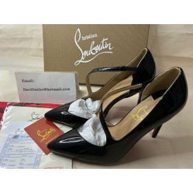 Christian Louboutin Čerpadlá Skákanie 100 mm Čierna lakovaná Koža